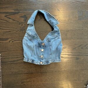 Garage Denim Blue Crop top